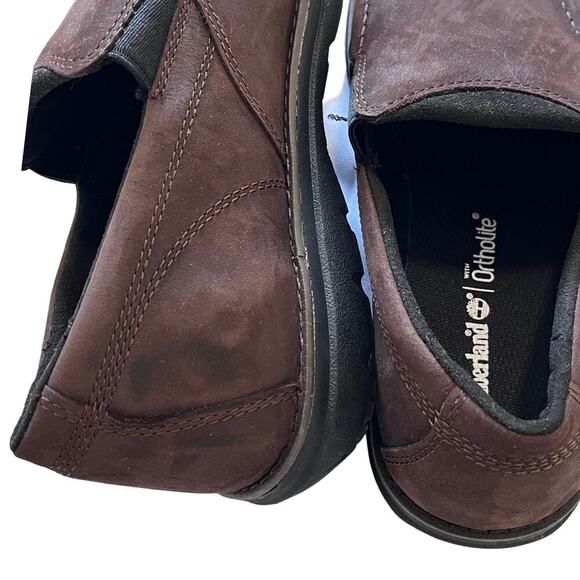 Timberland Men’s Edgemont Slip On Shoes Size 10 Brown Nubuck NEW - Picture 7 of 11
